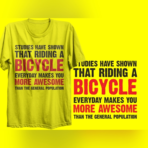 Bicycle Short Sleeve T-shirt Apparel Unisex Size Bike Enthusiast Theme - Picture 1 of 1